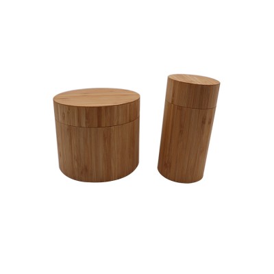 Luxury Roll Bamboo tube Wooden Watch case Ring Box