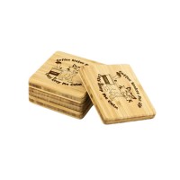 All natural bamboo coaster set, eco-friendly cheap customized bamboo cup coaster bamboo cute coffee coaster