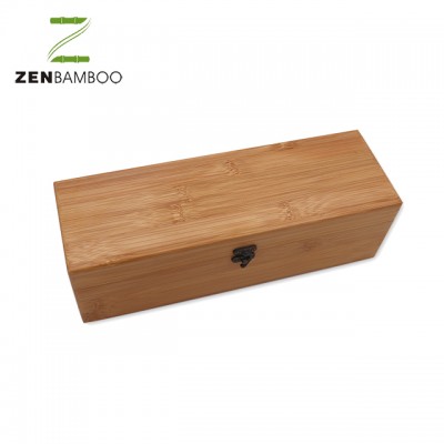 Custom Rectangular Bamboo Wood Box for Wine