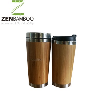 Bamboo coffee mug with laser engraving logo for coffee