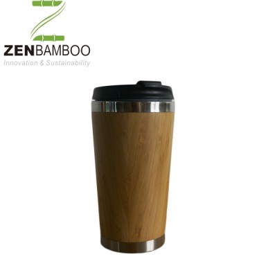 Splash-Proof Bamboo Coffee Mug For Travelling