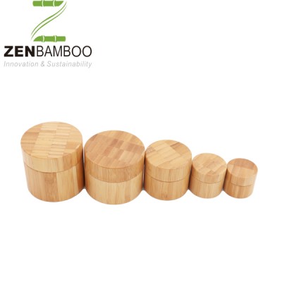 15/20/25/30/50/100g bamboo jar cosmetic package bamboo jar with bamboo lid