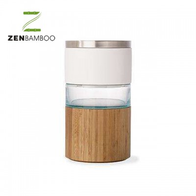 Humidifier/ Air Purifier with Natural Round Bamboo Holder