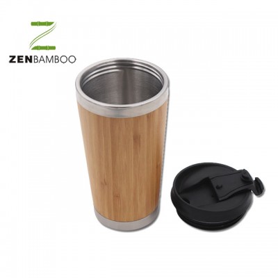 Natural Bamboo Tumbler Stainless Steel Travel Mug