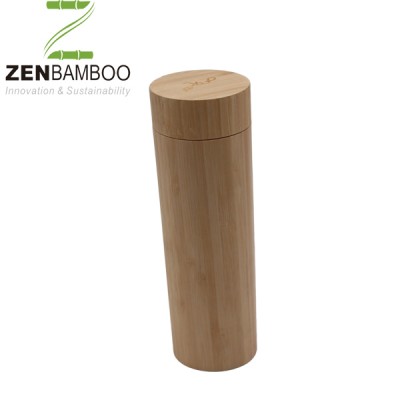 Natural Bamboo Tube Box With Logo laser For Toothbrush