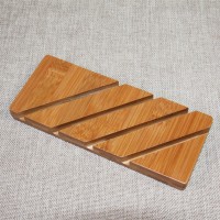 Desktop card holder Natural Bamboo and Wood