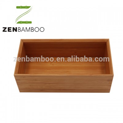 Custom Bamboo Wood Box for Container Desk Organizer Holder