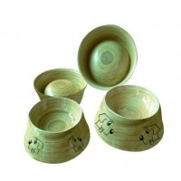 Food Save Spun Bamboo Pet Bowls