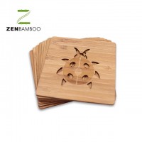 Bamboo Coaster Set Laser-cut