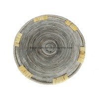 Best Price Top Quality Round Spun Bamboo Placemat With Rope Custom Size